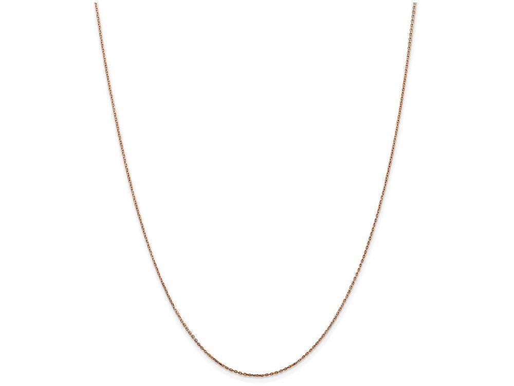 FJC Finejewelers 18 Inch 14k Rose Gold .8mm bright-cut Cable Chain Necklace