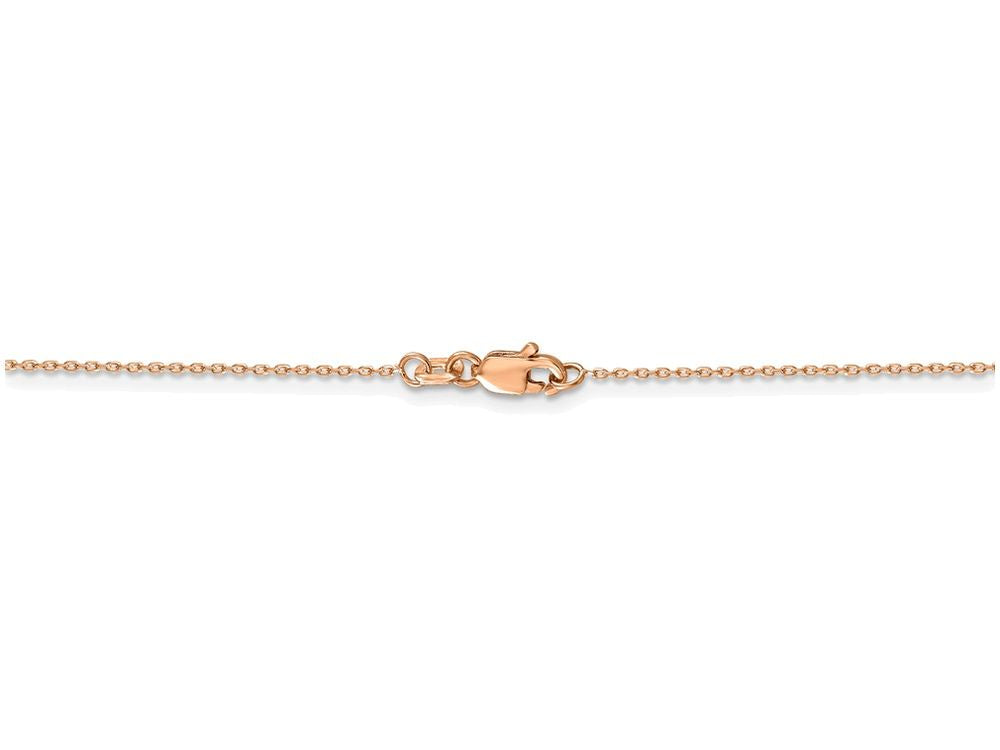 FJC Finejewelers 24 Inch 14k Rose Gold .8mm bright-cut Cable Chain Necklace