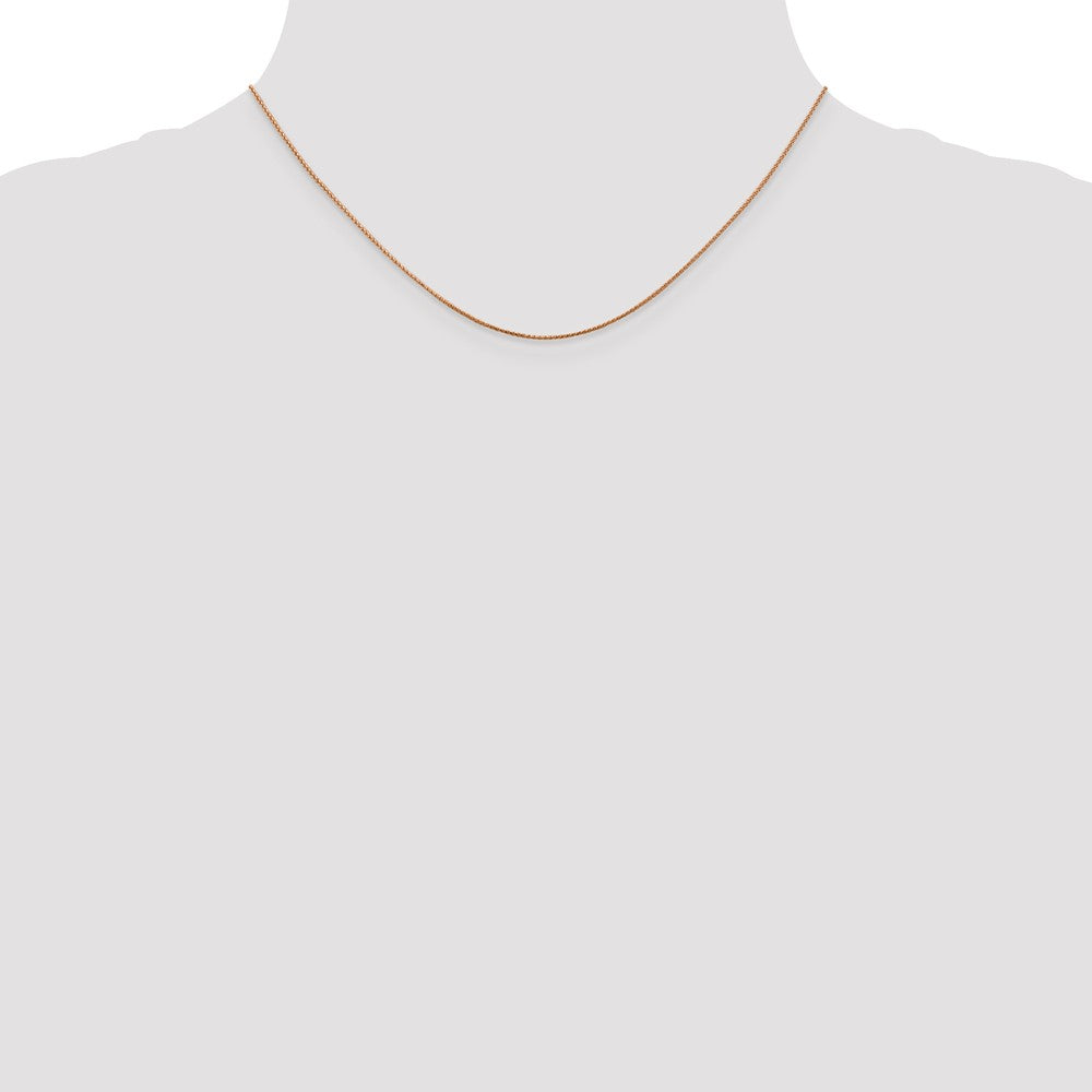 FJC Finejewelers 14k Bright Cut Rose Gold .65mm Spiga Chain