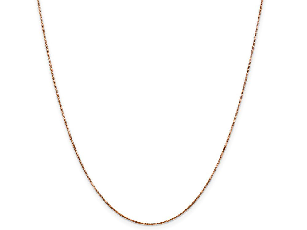 FJC Finejewelers 14k Bright Cut Rose Gold .65mm Spiga Chain