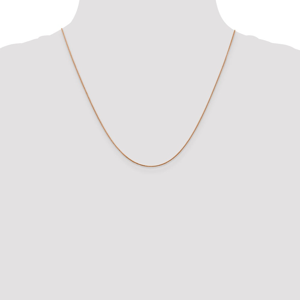 FJC Finejewelers 14k Bright Cut Rose Gold .65mm Spiga Chain