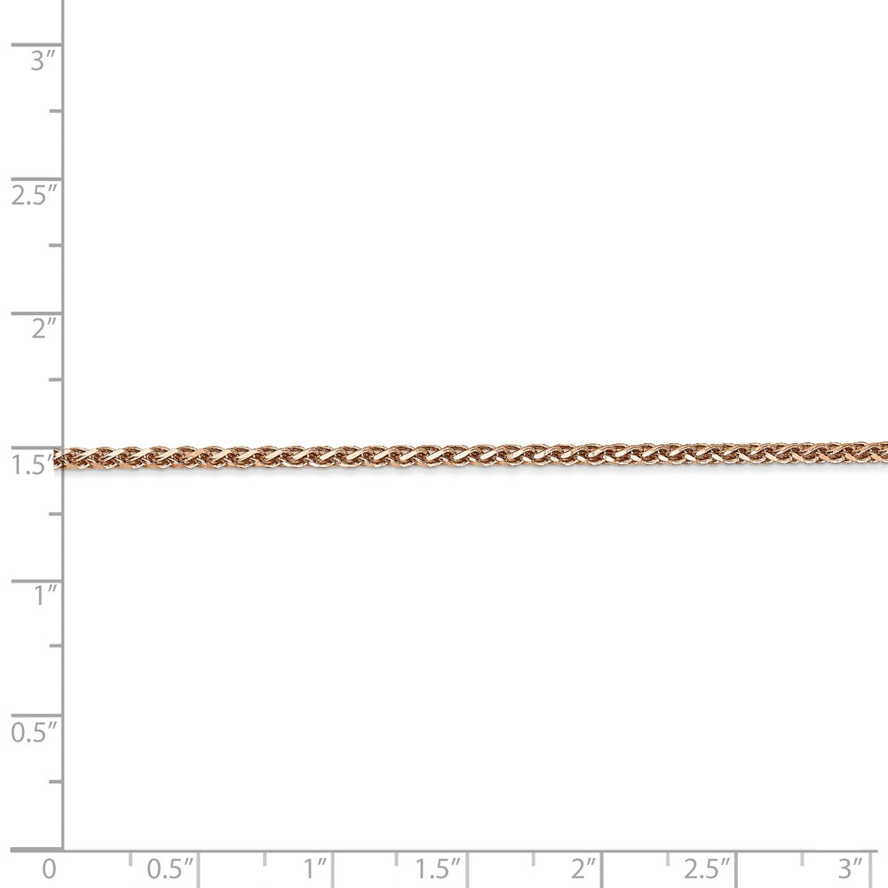 FJC Finejewelers 14k Rose Gold 1.8mm Solid Bright Cut Spiga Chain