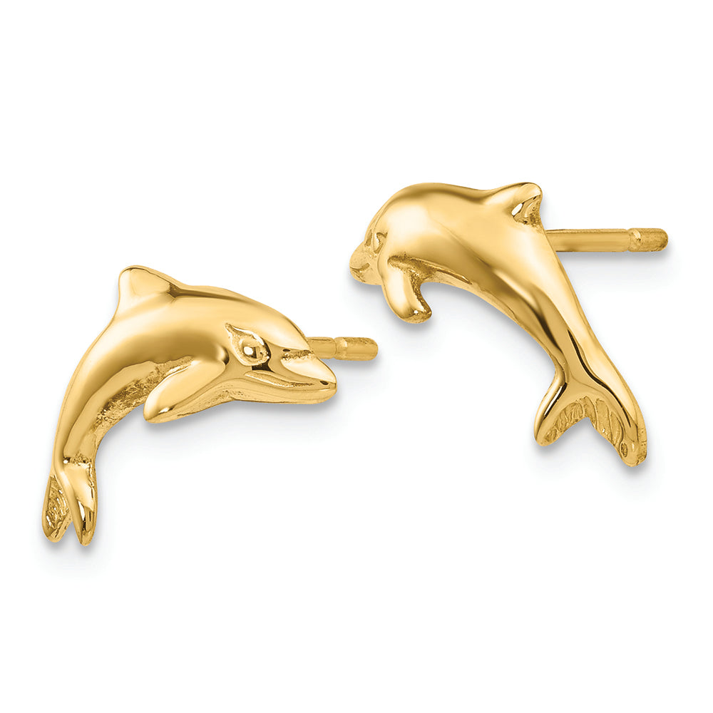 FJC Finejewelers 14k Yellow Gold Dolphin Earrings
