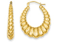 FJC Finejewelers 14k Yellow Gold Polished Scalloped Hoop Earrings