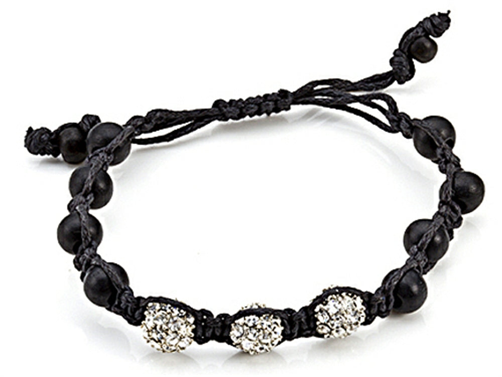 Finejewelers Adjustable Rhinestone Ball Bracelet