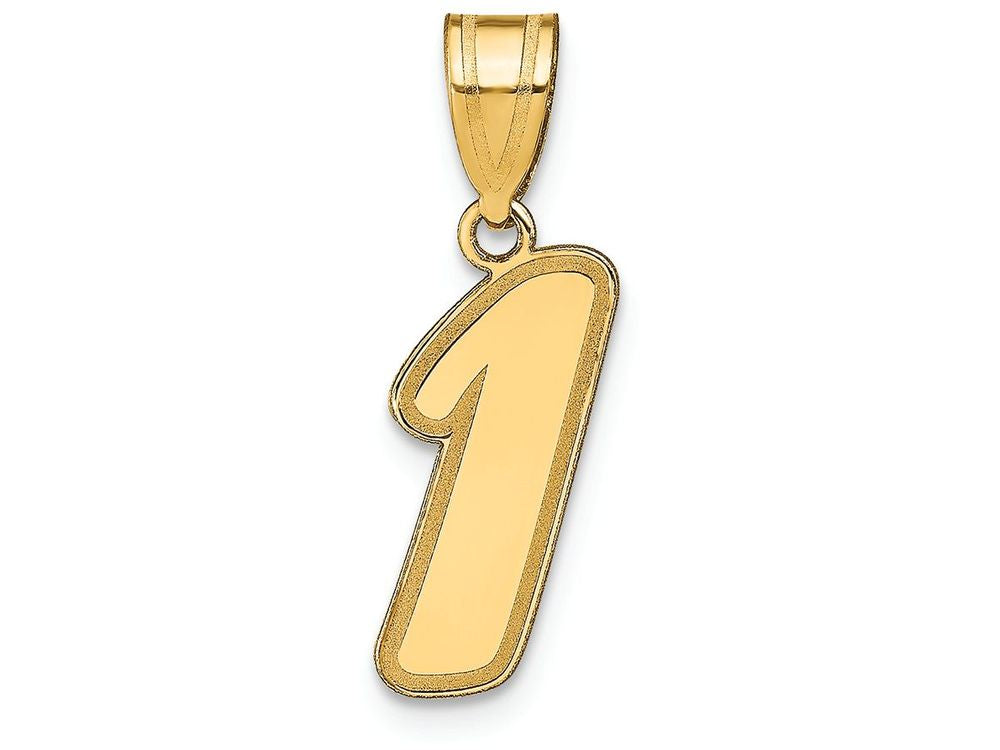 FJC Finejewelers 14k Yellow Gold Polished Script Number 1 Charm