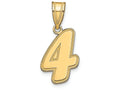 FJC Finejewelers 14k Yellow Gold Polished Script Number 4 Charm