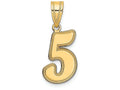 FJC Finejewelers 14k Yellow Gold Polished Script Number 5 Charm