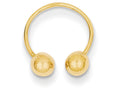 FJC Finejewelers 14k Yellow Gold Single Beaded Half Hoop Screwback Earring