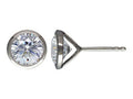 Finejewelers Rhodium Plated Sterling Silver 8mm Premium CZ Martini Studs