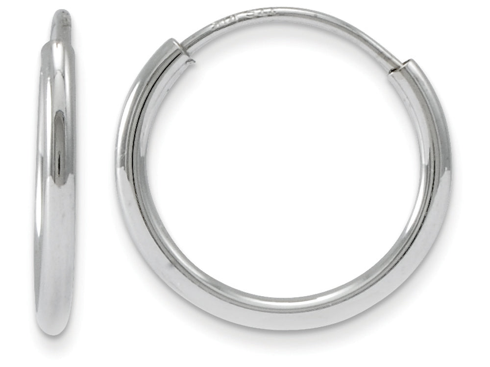FJC Finejewelers 14k White Gold Madi K Endless Hoop Children Earrings