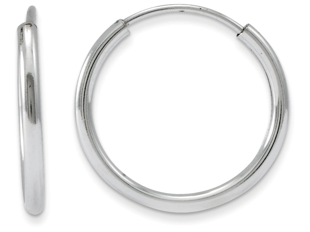 FJC Finejewelers 14k White Gold Madi K Endless Hoop Children Earrings