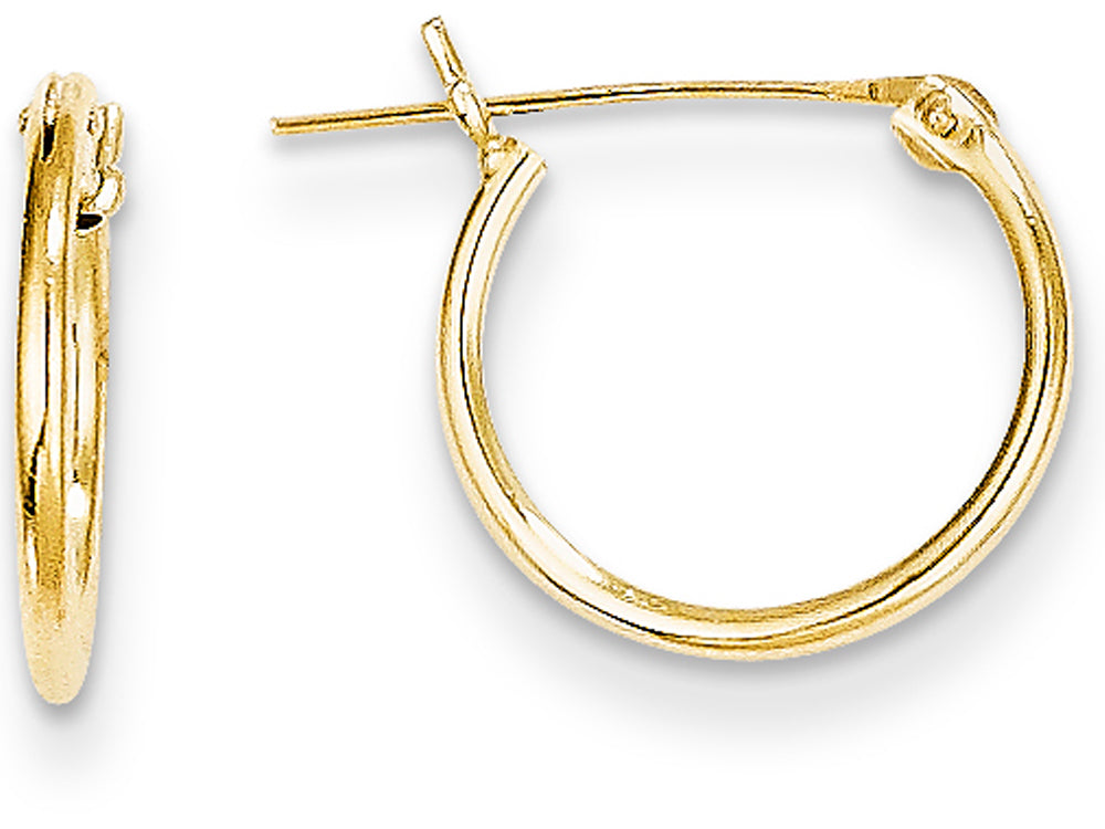 FJC Finejewelers 14k Yellow Gold Madi K 1.25mm Half Hoop Children Earrings