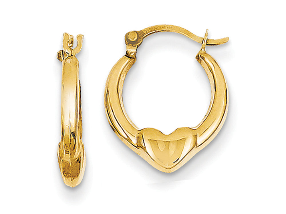 FJC Finejewelers 14k Yellow Gold Madi K Hollow Heart Hoop Children Earrings