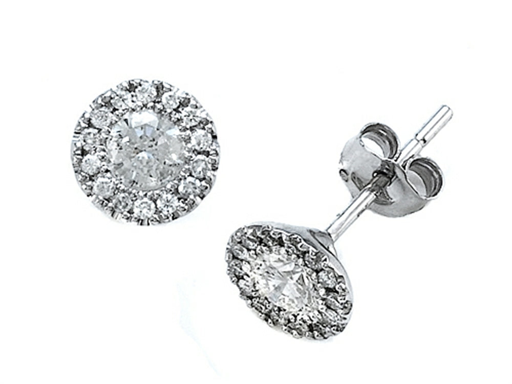 Finejewelers Genuine Round Diamonds Earrings