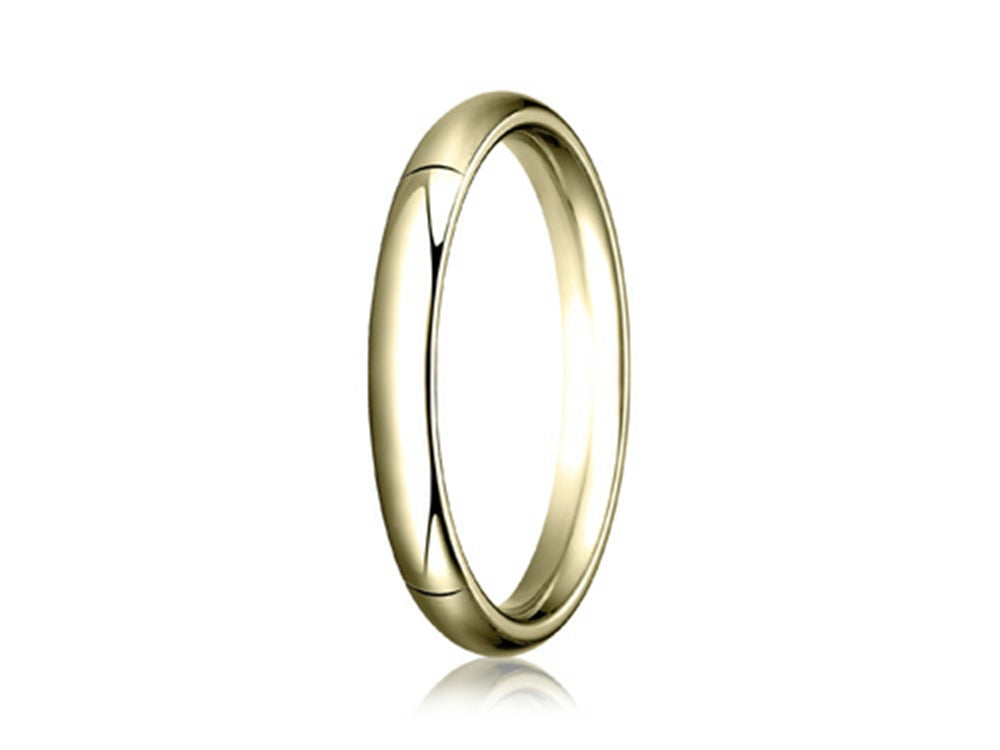Benchmark 14k Gold 3.0mm Slightly Domed Super Light Comfort-fit Wedding Band / Ring