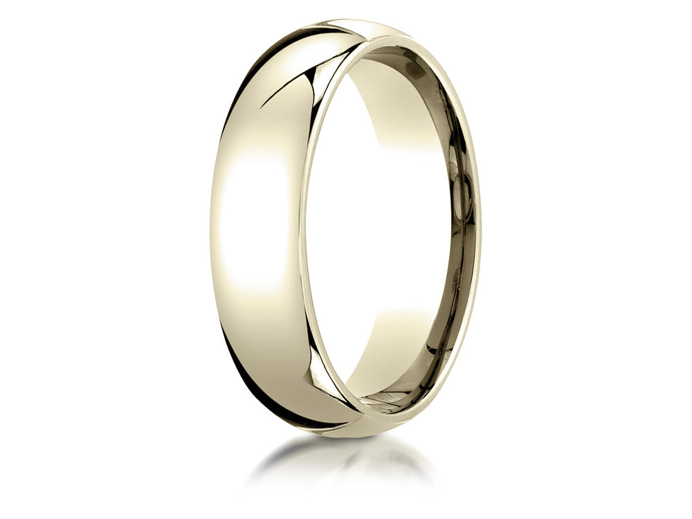 Benchmark 14k Gold 6mm Slightly Domed Super Light Comfort-fit Wedding Band / Ring