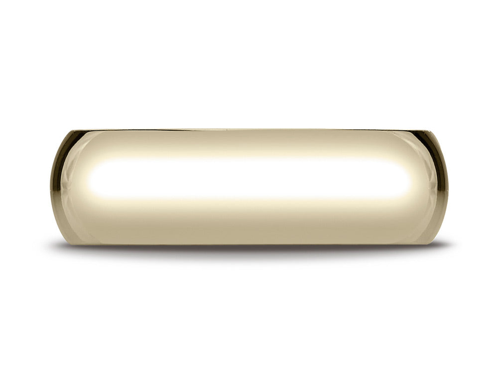 Benchmark 14k Gold 7mm Slightly Domed Super Light Comfort-fit Wedding Band / Ring
