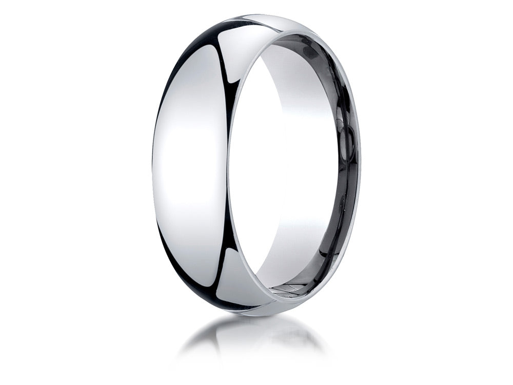 Benchmark 14k Gold 7mm Slightly Domed Super Light Comfort-fit Wedding Band / Ring