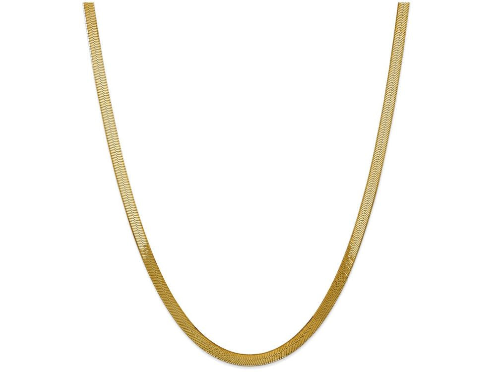 FJC Finejewelers 7 Inch 14k Yellow Gold 5.0mm Silky Herringbone Chain Bracelet