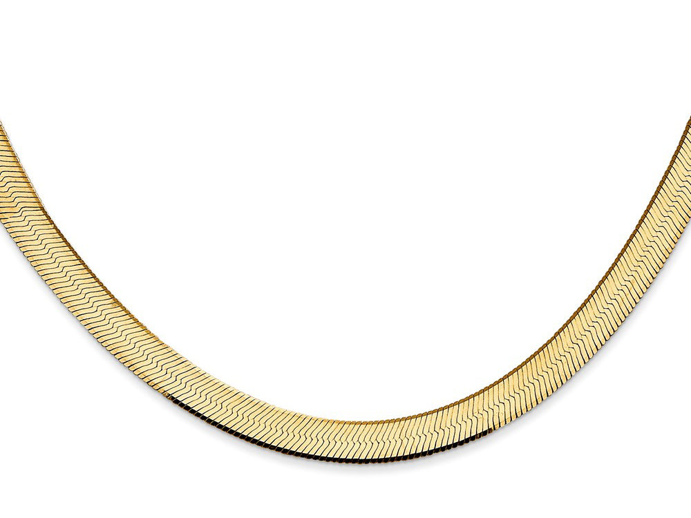 FJC Finejewelers 30 Inch 14k Yellow Gold 5.5mm Silky Herringbone Chain Necklace