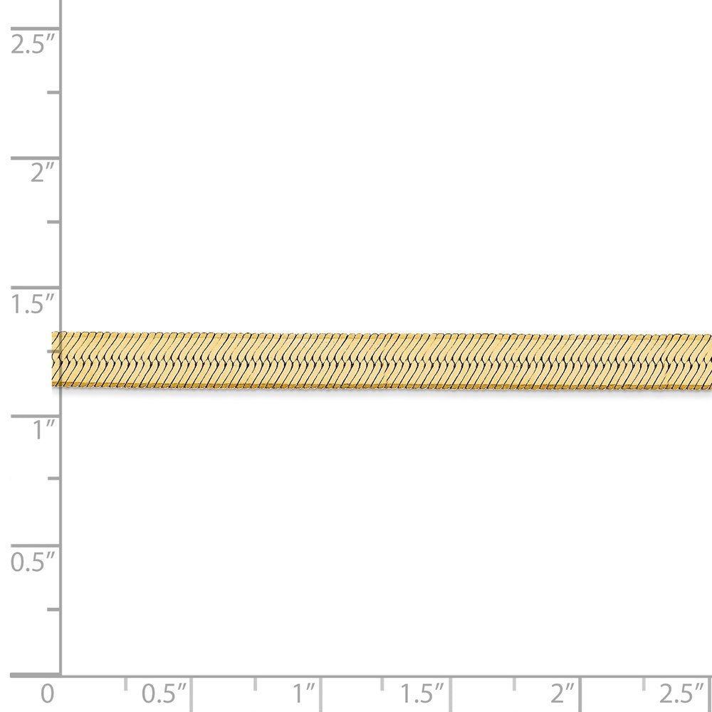 FJC Finejewelers 7 Inch 14k Yellow Gold 5.5mm Silky Herringbone Chain Bracelet