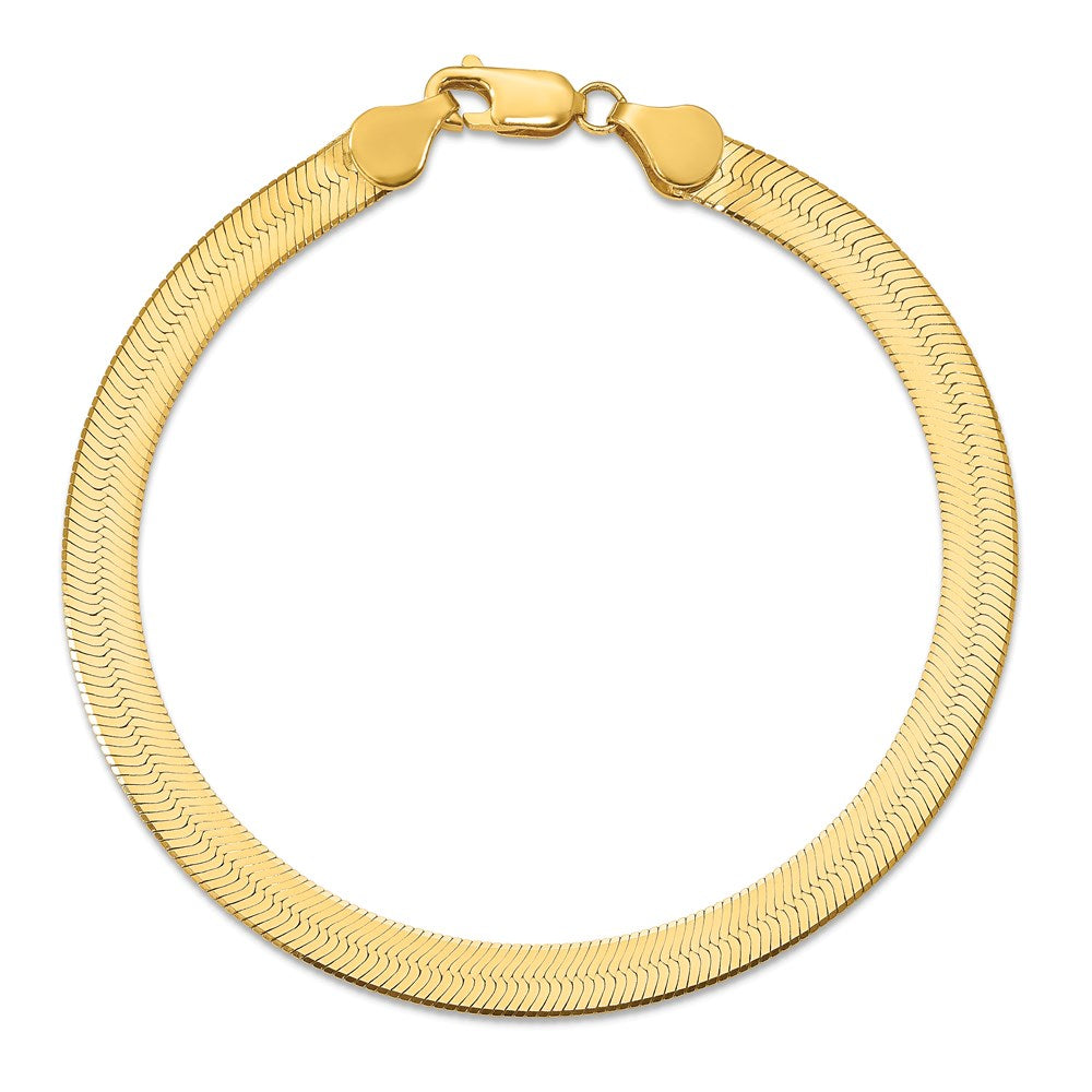 FJC Finejewelers 7 Inch 14k Yellow Gold 5.5mm Silky Herringbone Chain Bracelet