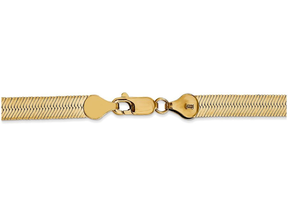FJC Finejewelers 8 Inch 14k Yellow Gold 5.5mm Silky Herringbone Chain Bracelet
