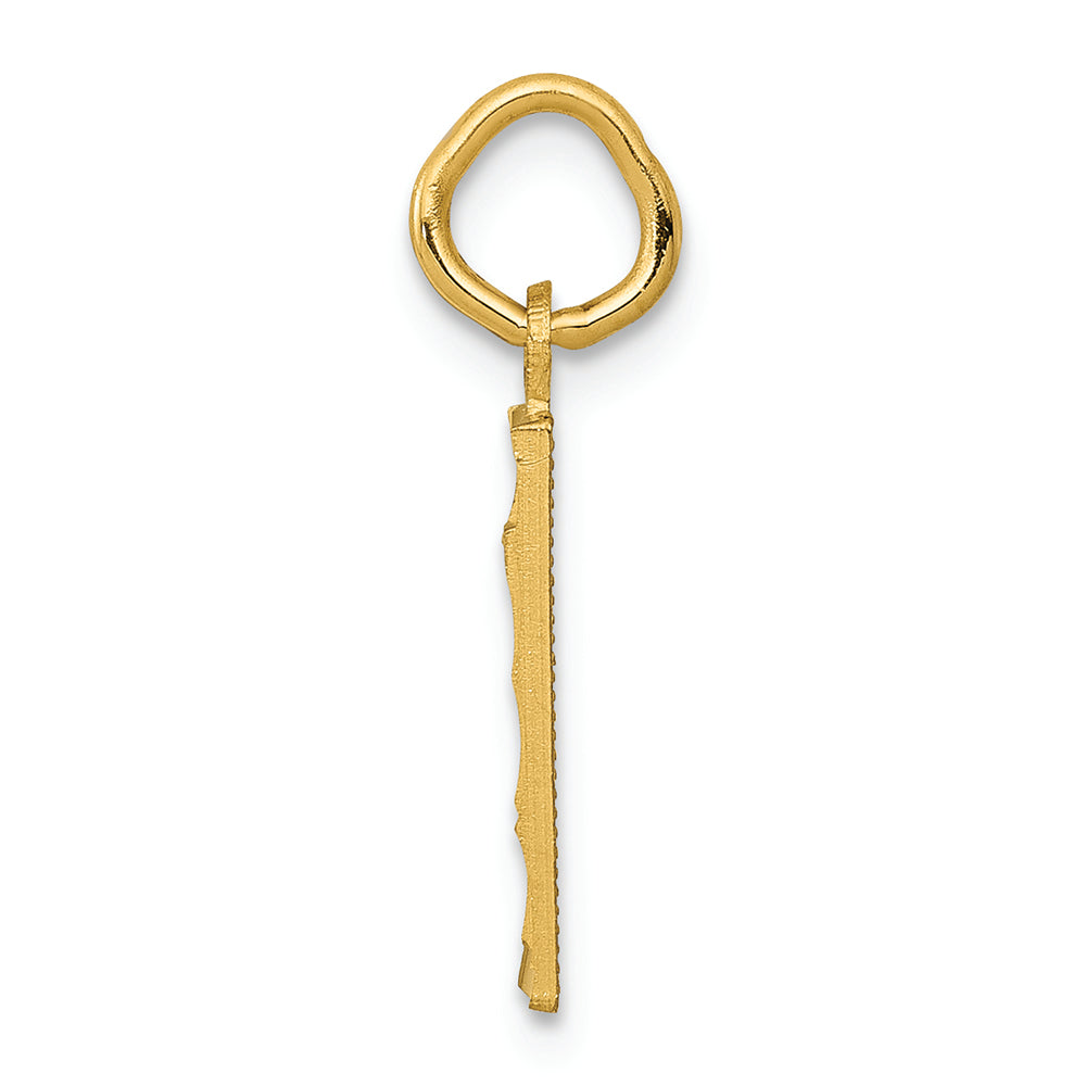 FJC Finejewelers 14k Yellow Gold Casted Small Bright Cut Number 1 Charm