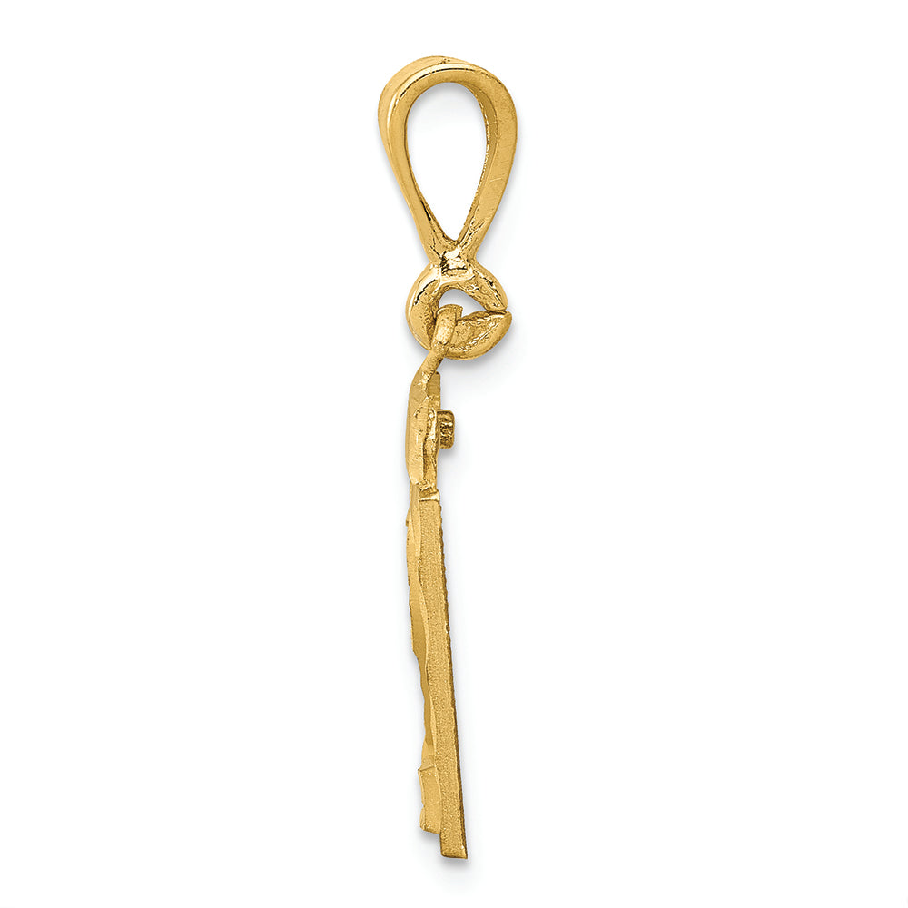 FJC Finejewelers 14k Yellow Gold Small Bright Cut Number 21 Charm