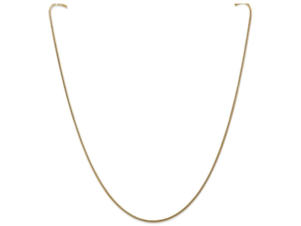 FJC Finejewelers 24 Inch 14k Yellow Gold 1.6mm Round Snake Chain Necklace