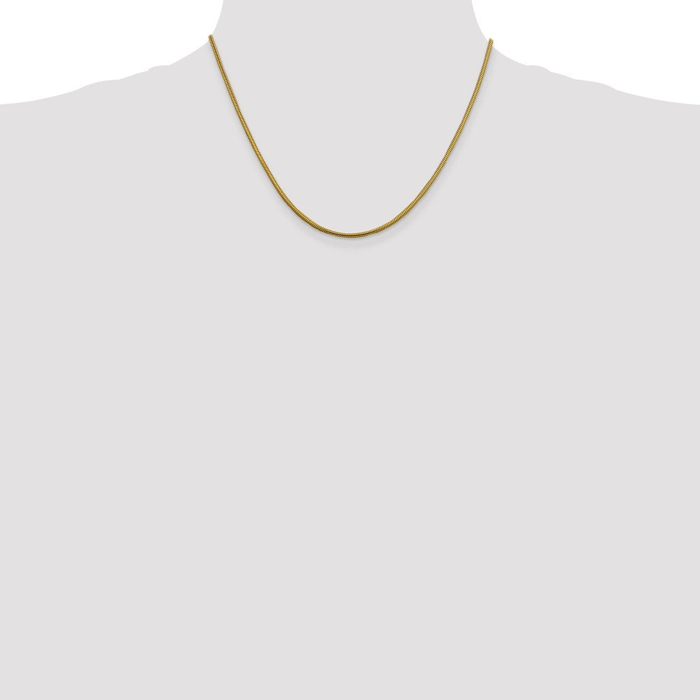 FJC Finejewelers 14 kt Yellow Gold 1.85mm Round Snake Chain