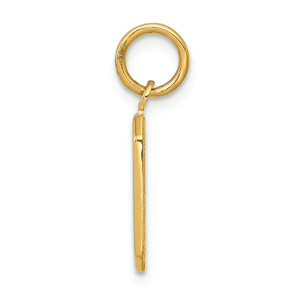 FJC Finejewelers 14k Yellow Gold Casted Small Polished Number 0 Charm