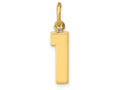 FJC Finejewelers 14k Yellow Gold Casted Small Polished Number 1 Charm