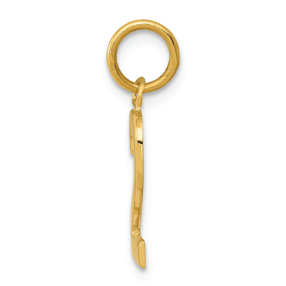 FJC Finejewelers 14k Yellow Gold Casted Small Polished Number 2 Charm