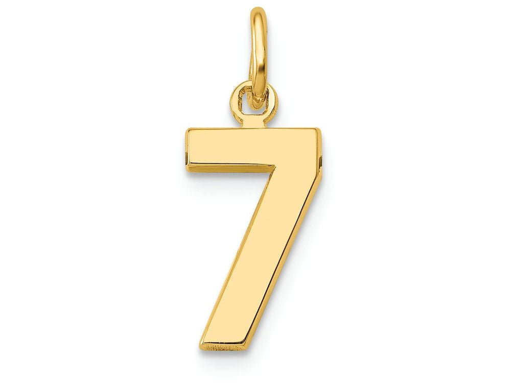 FJC Finejewelers 14k Yellow Gold Casted Small Polished Number 7 Charm