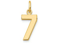FJC Finejewelers 14k Yellow Gold Casted Small Polished Number 7 Charm