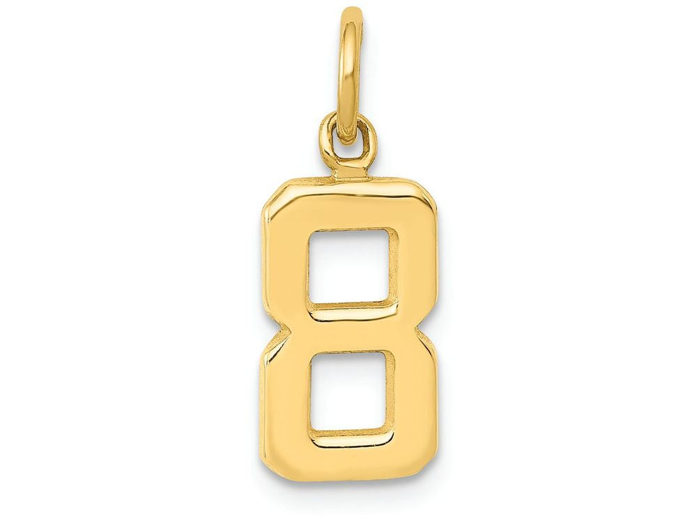 FJC Finejewelers 14k Yellow Gold Casted Small Polished Number 8 Charm