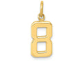 FJC Finejewelers 14k Yellow Gold Casted Small Polished Number 8 Charm