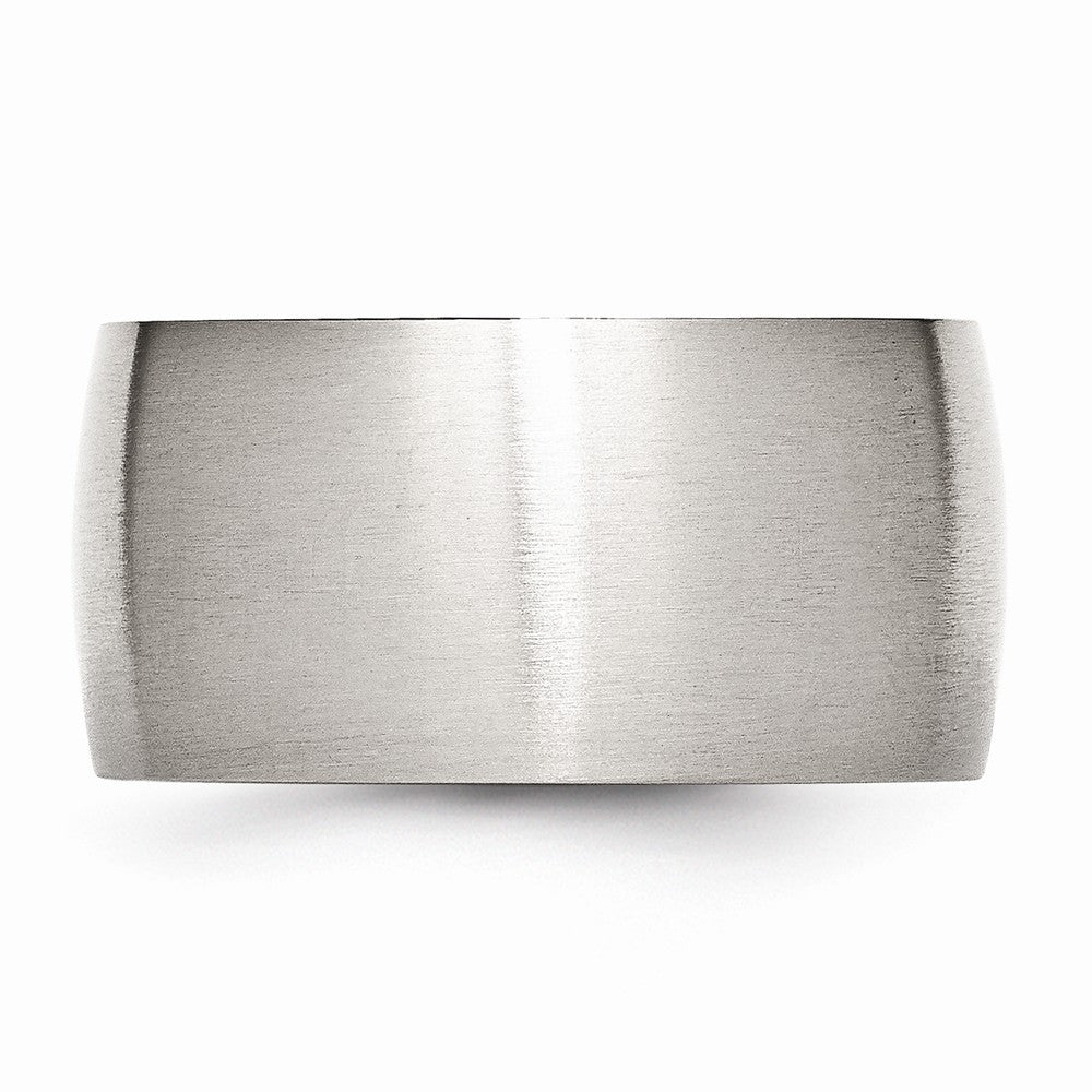 Chisel Stainless Steel 12mm Brushed Wedding Band