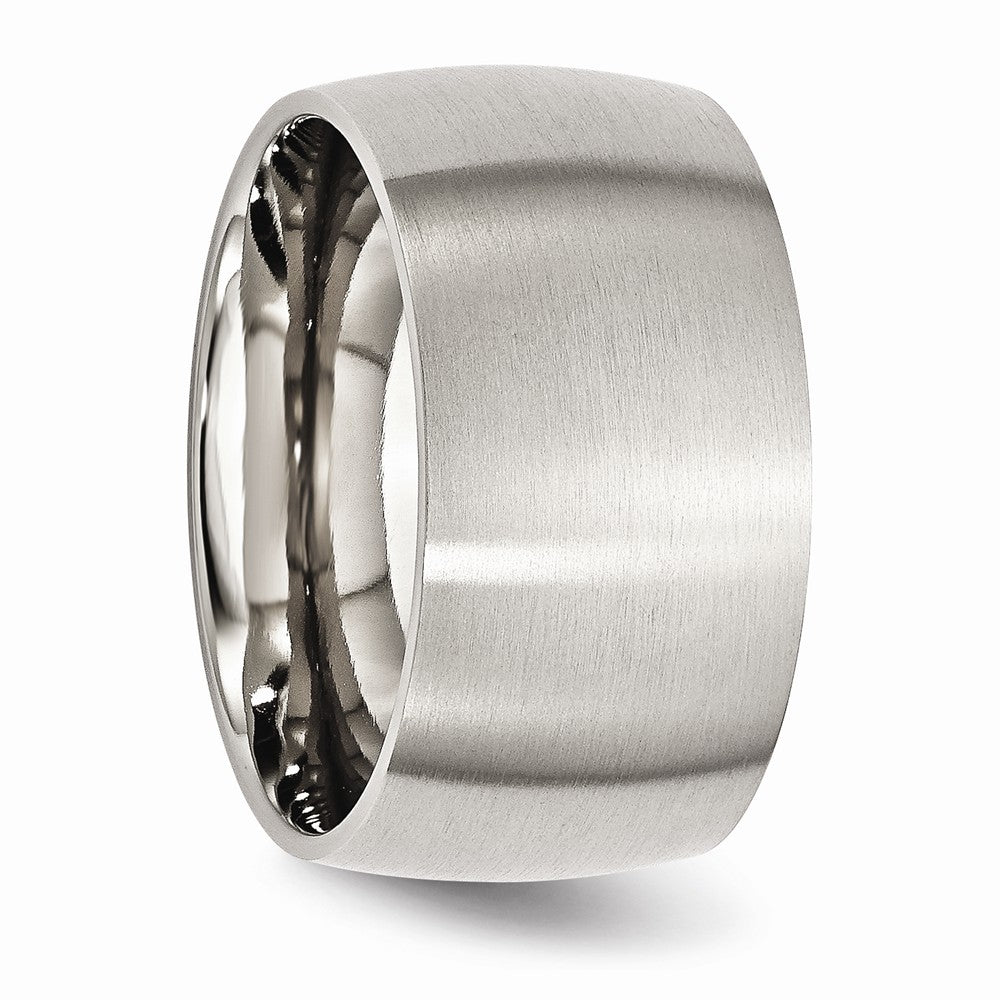 Chisel Stainless Steel 12mm Brushed Wedding Band