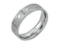 Chisel Stainless Steel Flat Laser Etched Celtic Knot 6mm Polished Wedding Band