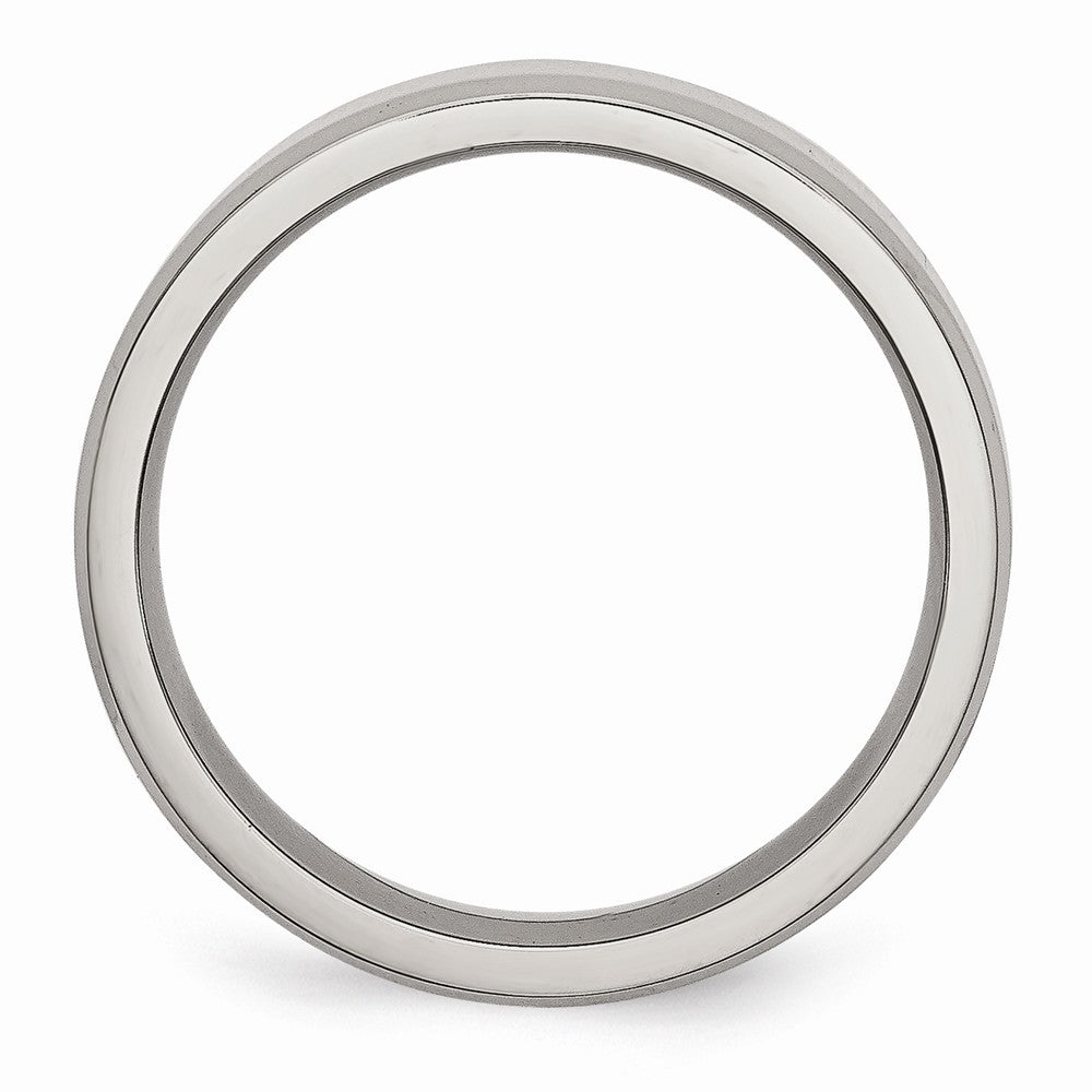 Chisel Stainless Steel Beveled Edge 6mm Polished Wedding Band