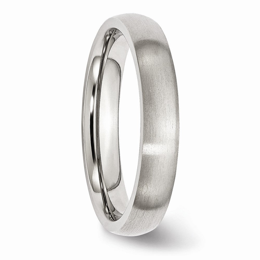 Chisel Stainless Steel 4mm Brushed Wedding Band