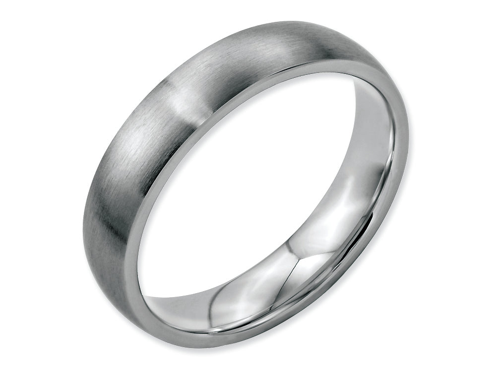 Chisel Stainless Steel 5mm Brushed Wedding Band