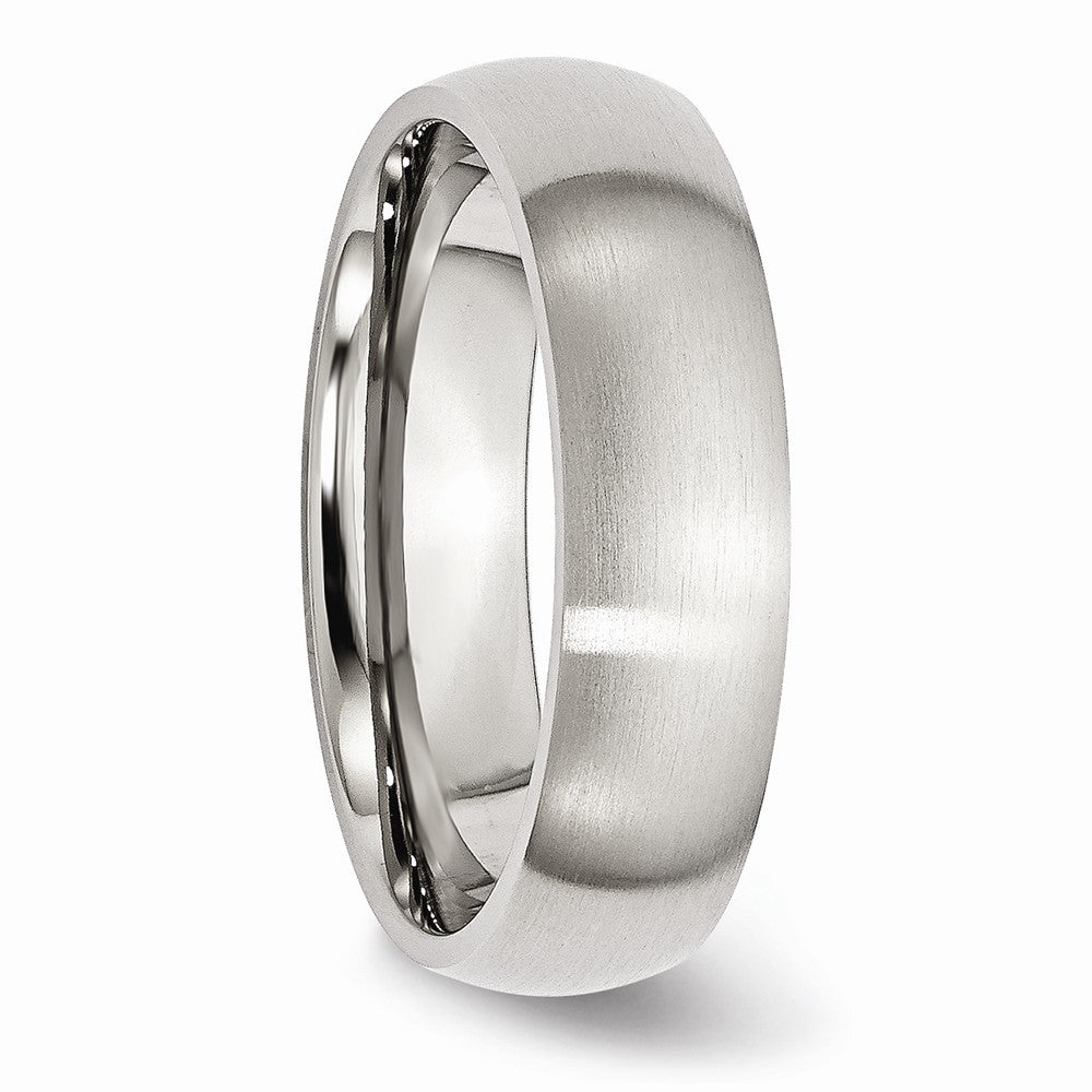 Chisel Stainless Steel 6mm Brushed Wedding Band