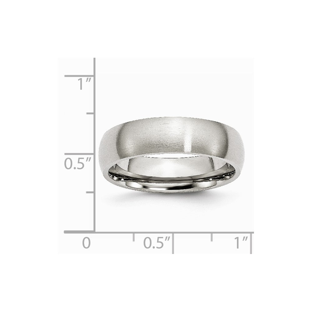 Chisel Stainless Steel 6mm Brushed Wedding Band