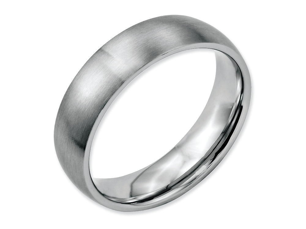 Chisel Stainless Steel 6mm Brushed Wedding Band