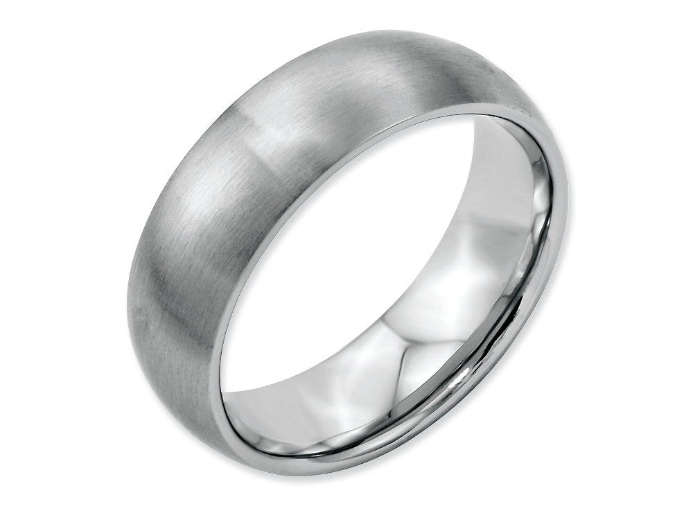Chisel Stainless Steel 7mm Brushed Wedding Band