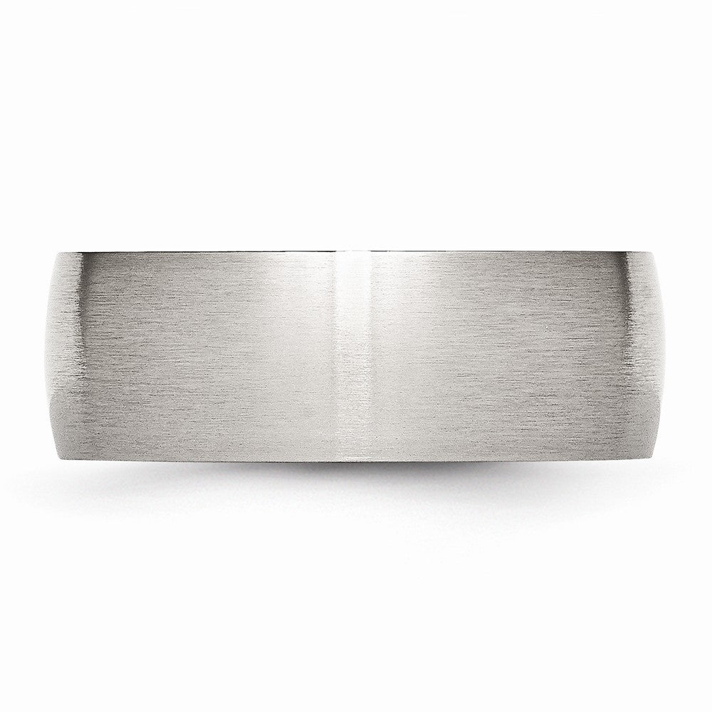 Chisel Stainless Steel 8mm Brushed Wedding Band
